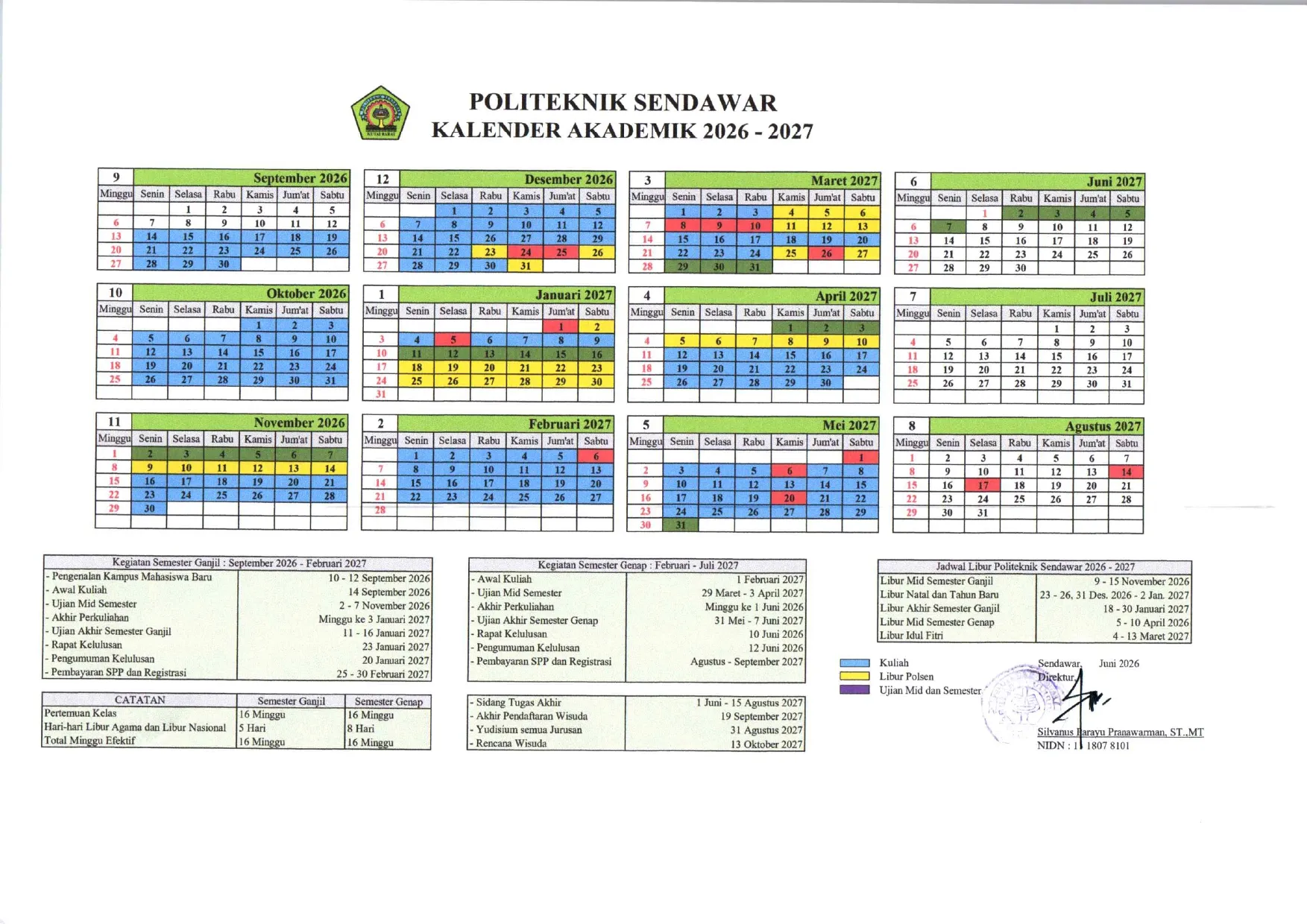 Kalender Akademik 2026/2027